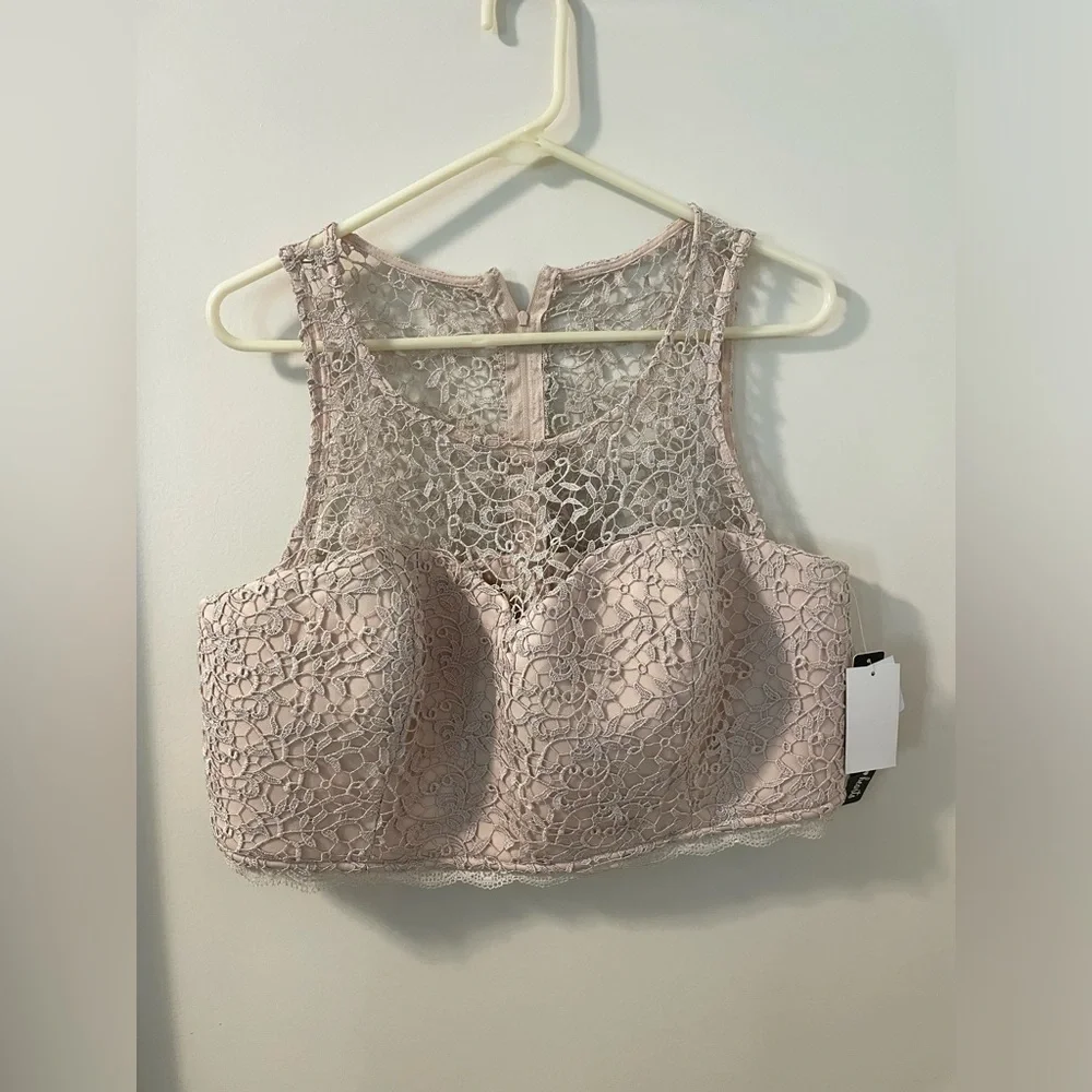NWT Sequin Hearts Blush Beaded & Lace 2 Piece Formal HOCO Prom Dress  Size 18 - Picture 2 of 9